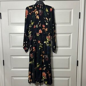 a new day Black Multicolor Floral Long Sleeve Dress